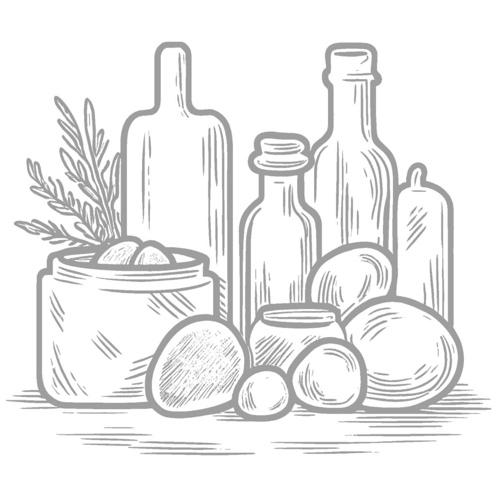 sketched drawing of ingredients to show what my page is about