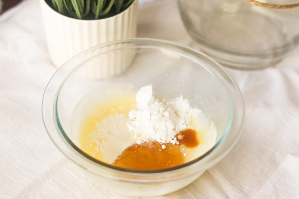 adding all the ingredients to a bowl