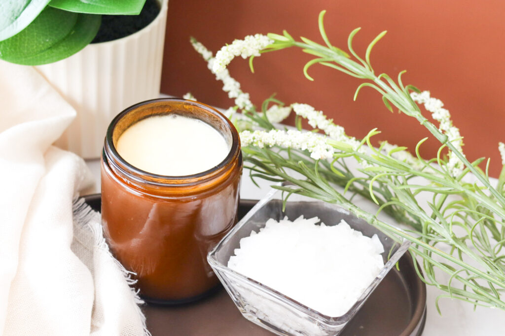 pouring ingredients to let it cool