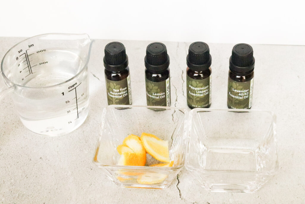 all ingredients for air freshener for the bathroom