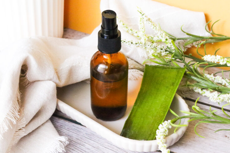 face toner for oily skin on brown tray